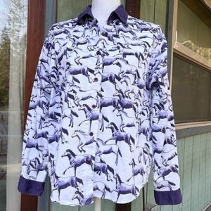 90s Horse Print Western Shirt